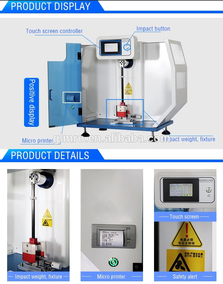 Charpy Impact Testing Machine Izod Pendulum Impact Tester