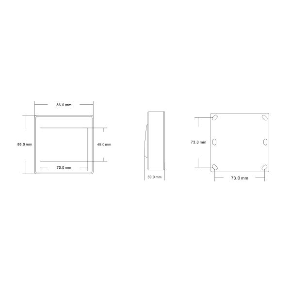 86*86mm Door Exit Push Button with Fireproof PVC Backbox 100 thousand tested