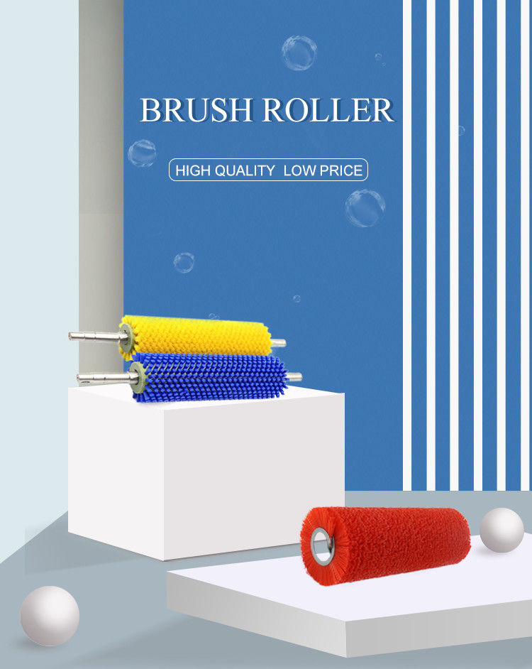 Nylon Wire Horsehair Industrial Roller Brush 140mm ODM