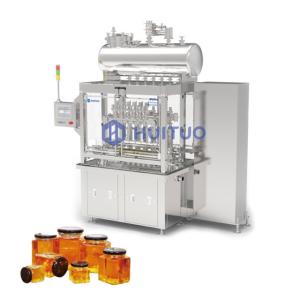 China Glass Jar Container With Lid Servo Piston Bottle Filling Machine For Syrup And Honey wholesale