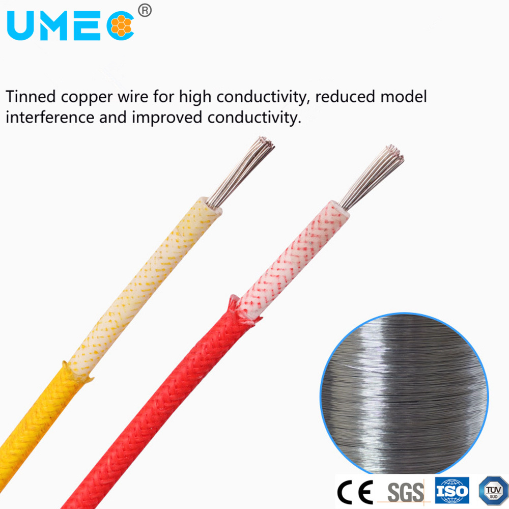 Electric Rubber 10AWG 12AWG Silicone Fiberglass Braid Wire Srml Wire High Temperature Motor Lead Wire