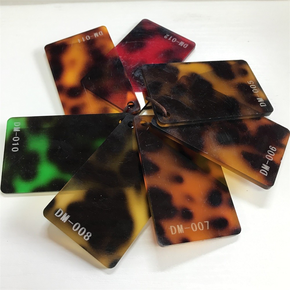 PMMA Tortoise Shell Colored Cast Acrylic Sheets 1/8 Inch Custom Cut