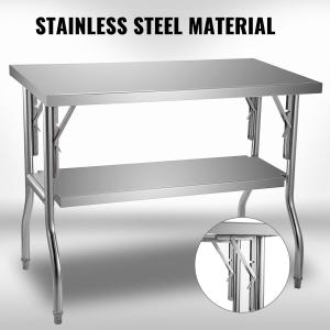 China Commercial Stainless Steel Worktable 48 X 24 Inch Stainless Steel Folding Table wholesale