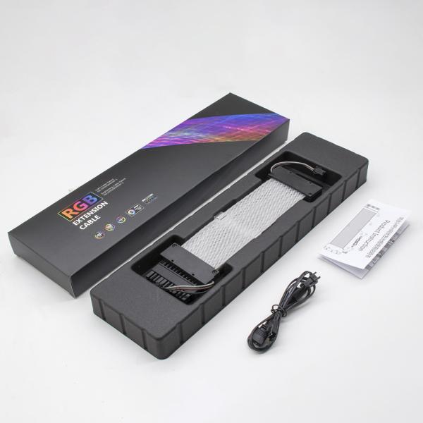 RGB 24PIN Extension Cable 5v 3pin Power Adapter Computer Connector Synchronizes Motherboard Net Double-Headed Light 200mm