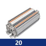 Din Rail Mounted Terminal Blocks Modular Set Screwless Spring Crimping PT 2.5 mm