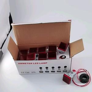 China 22mm Red Square Ammeter Voltmeter Frequency Meter Led indicator with transformer wholesale