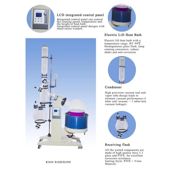 Vacuum Lab Distillation Rotary Vacuum Evaporator With Heating Oil Bath