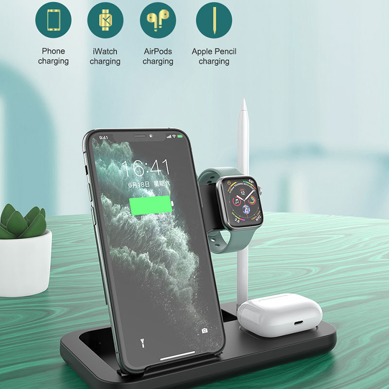 Magnetic Qi 10W Custom Wireless Charger Stand Multi Function 3 In 1