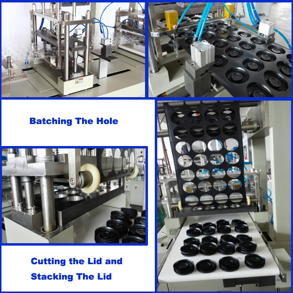 Plastic Coffee Cup Lid Thermorforming Machine/Big forming erea high efficency