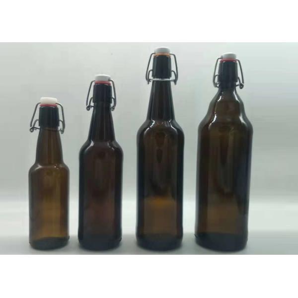 Swing Top Empty Glass Beer Bottles , Glass Growler Bottles Practical With Stoppers