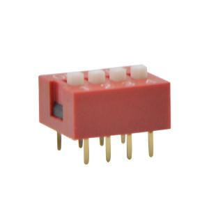 China 2.54mm Pitch Slide DIP Switch , 1～12 Position DIP Switch With Dual In Line Package on sale