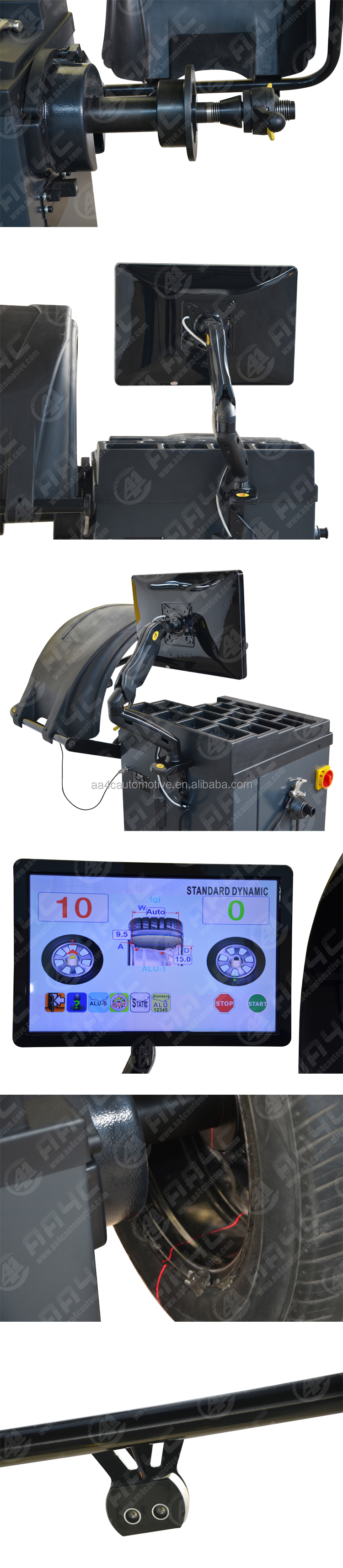 AA4C 3D wheel balancer with laser position touch screen 3D wheel balancing machine car tyre balancing machine AA-WB3DX6