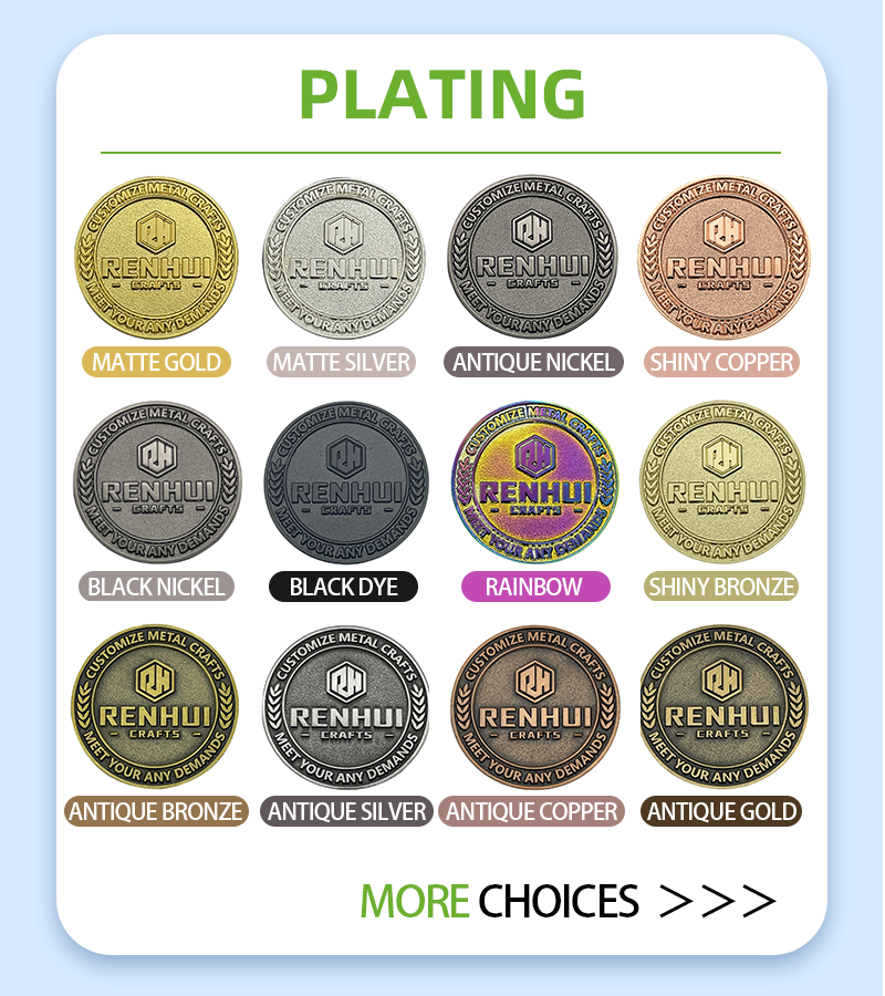 Plated Offset Printing Hard Soft Enamel Carved Polished Commemorative Personalized Die Casting Metal Custom Challenge Coin