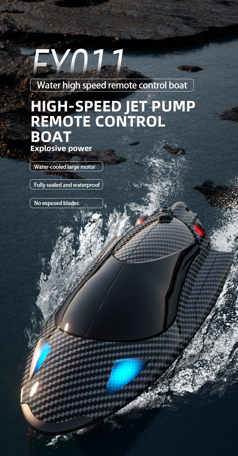 State of Assembly Ready-to-Go speed Turbojet Remote Control Boat with Left and Right Turn Function