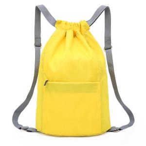 Recyclable Oxford Drawstring Gym Backpack Custom Logo With Zipper