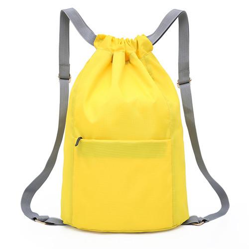 Quality Recyclable Oxford Drawstring Gym Backpack Custom Logo With Zipper for sale