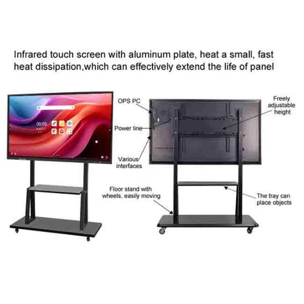 Android 4K LCD Interactive Flat Panel Classroom 110 inch Intelligent Interactive Panel
