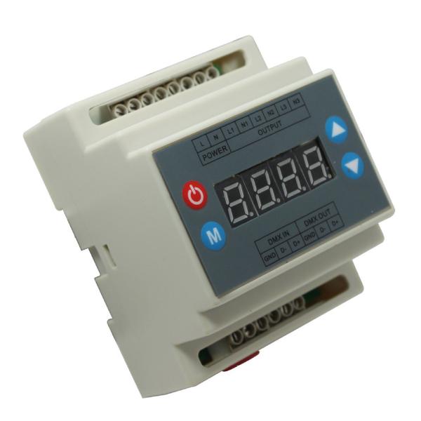 Quality AC90-240V 3 Way RGB led light controller DMX Triac Dimmer 0-10V 1A Maximum Output Each Channel for sale