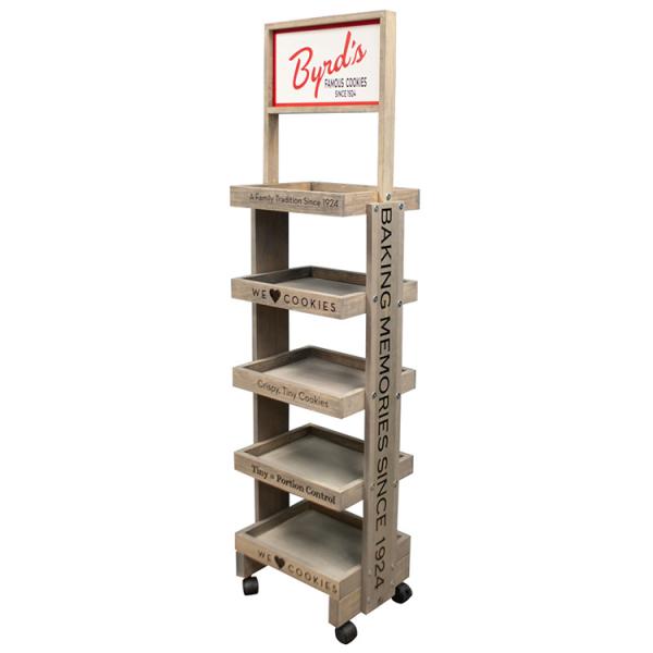 New arrival wood display stand bottle display rack for healthcare products