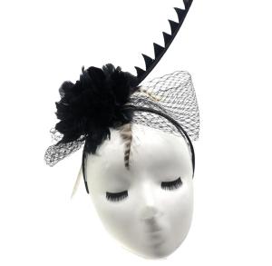 China 15*30 cm Feather Veil Fascinator with Headband Express Shipping DHL UPS FEDEX EMS TNT wholesale