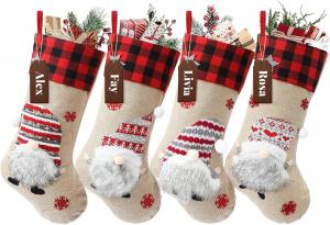 China Christmas Stockings 4 Pack 18 inch Large Kids Stocking Bags Hanging Socks for Christmas Decor Decorations wholesale