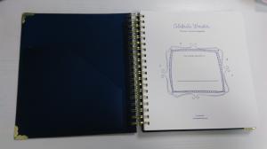 China Gold Foils Organizer Planner Book 100GSM OPP Hard Back Gold Wire Binding 76*140mm on sale