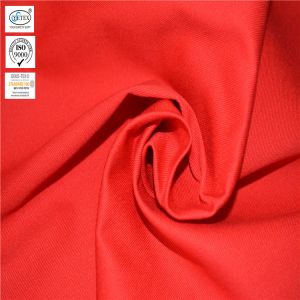 China Red CVC Blended Textiles 240gsm Cotton Polyester Dyed Fabric wholesale