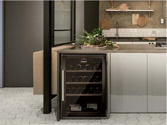 Single Zone Glass Door Red Wine Storage Showcase Mini Table Screen Touch