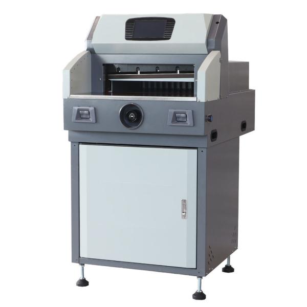 Quality Program Control Electric Automatic Paper Cutting Machine 460mm Cutting Width for sale