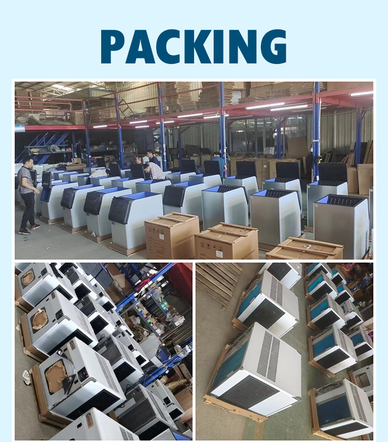 22mm Automatic Ice Machine 300kg Portable Ice Cube Maker R404a