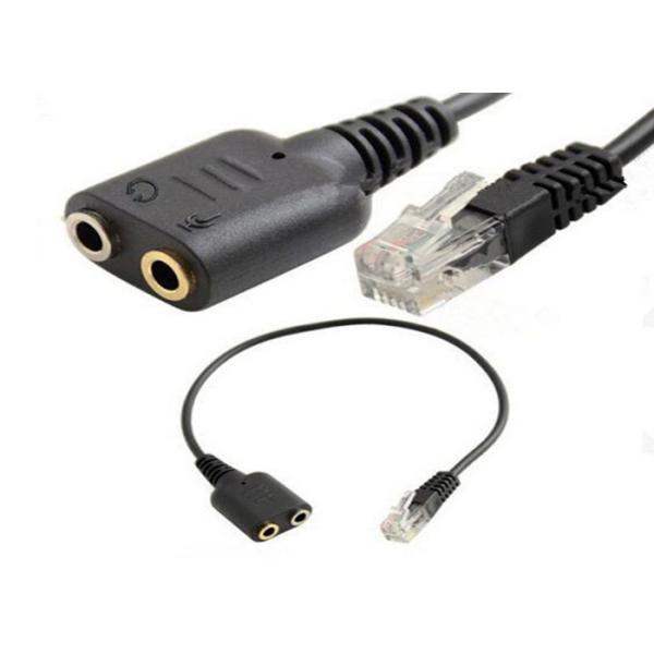 Phone MIC Audio Splitter Adapter Cable PE Low Density Pre Mold Copper Alloy Contact