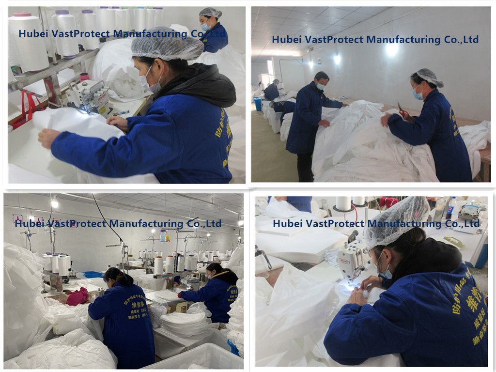 OEM/ODM Wholesale Microporous/PP/SMS Disposable Lab Coat with Snaps Buttons