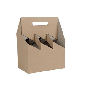 China Corrugated 4 Bottle Cardboard Wine Carrier 6 Pack Cardboard Wine Bottle Carrier on sale