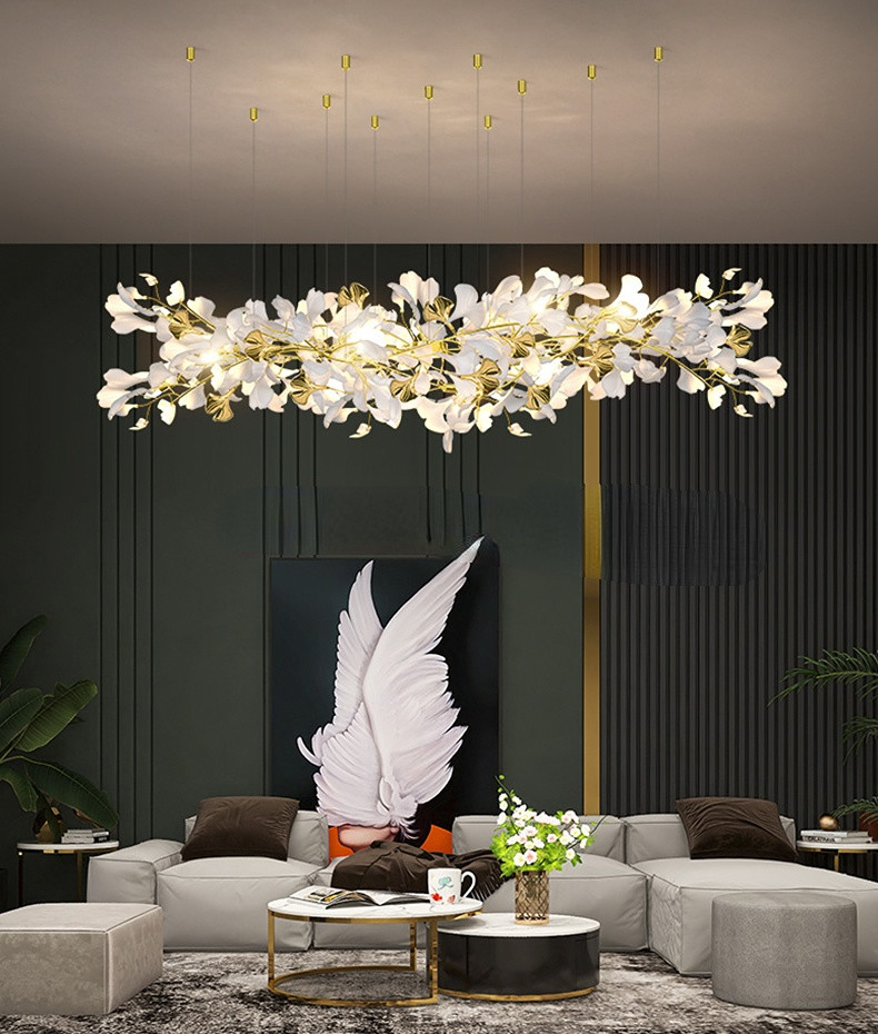 Luxury Chandelier Indoor Home Leaves Staircase Hotel Lobby Custom Chandelier(WH-NC-117)