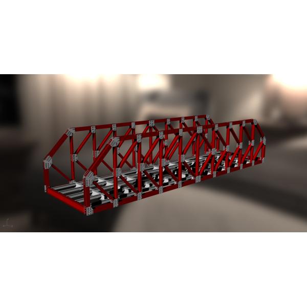 Arch Prefabricated Steel Truss Bridge Design Portable Multi Trusses