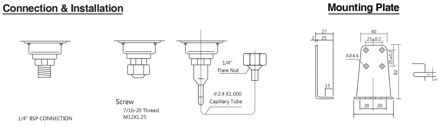 Rotary Screw Pressure Switches Of Adjustable Range And Differential Settings
