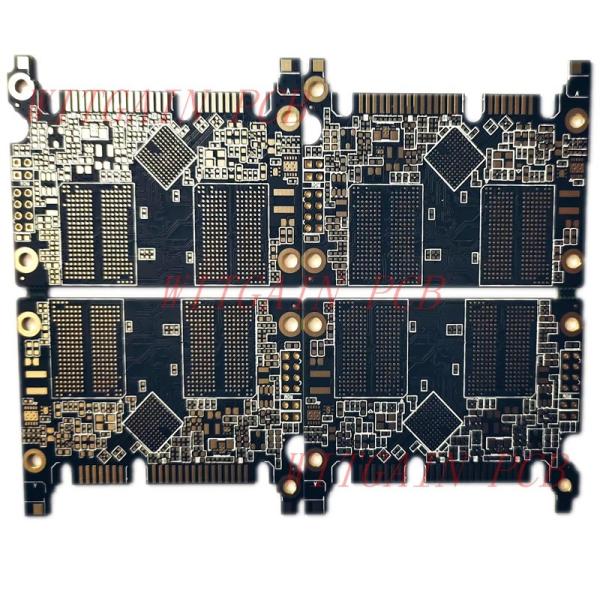 Quality 6 Layer MSATA Circuit Board PCB Black Solder Mask FR4 TG150 for sale