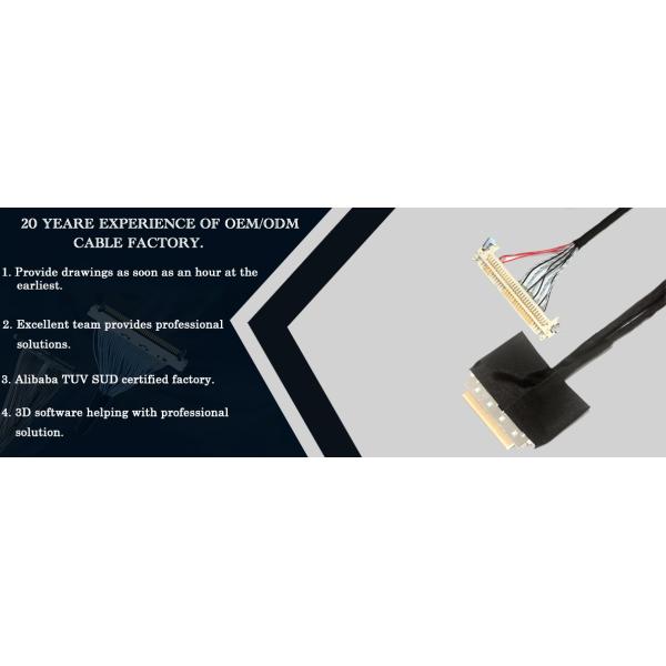 30 pos Display Connector Cable Jae Fi X30hl To Aces 88441 To 1.25mm MOLEX 51146-0500