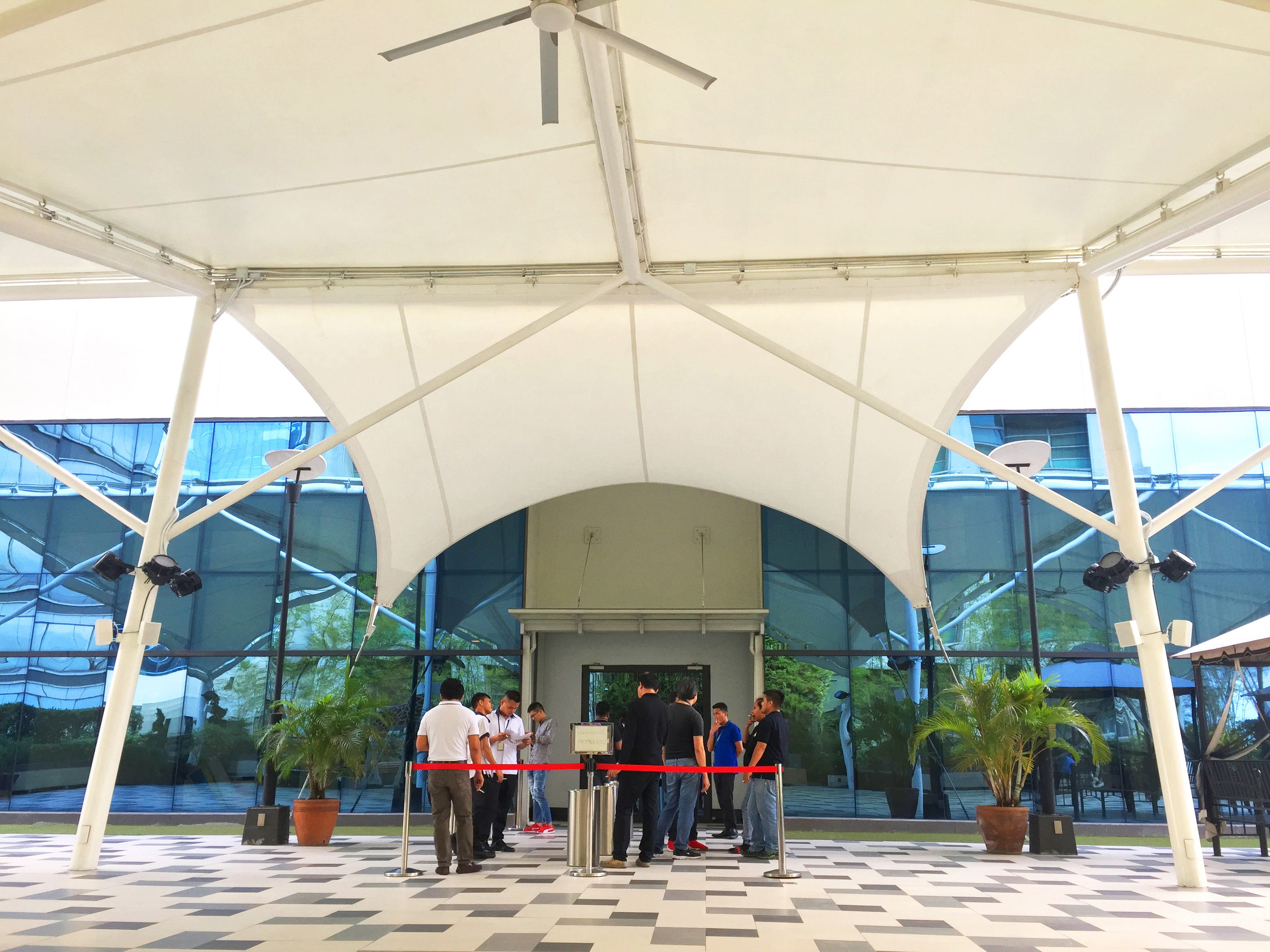 Sunshade Car Park Tensile Membrane Structure with PTFE Coating