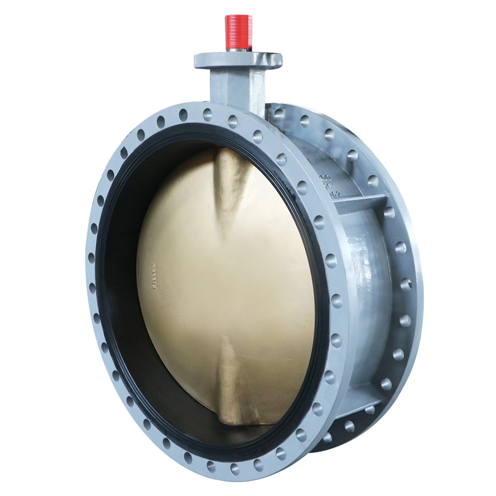 DN1650 Flanged wormgear butterfly valve 455mm Face to Face
