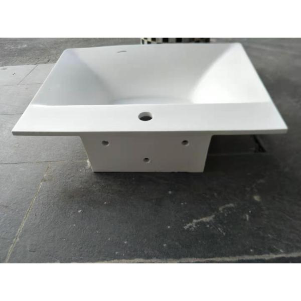 Rectangular Wall Hung Cloakroom Basin Single Hole Faucet Mount