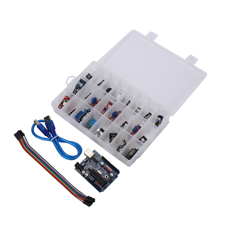 24Pcs Arduino Sensor Kit With UNO R3 Development Board DHT11 Sensor