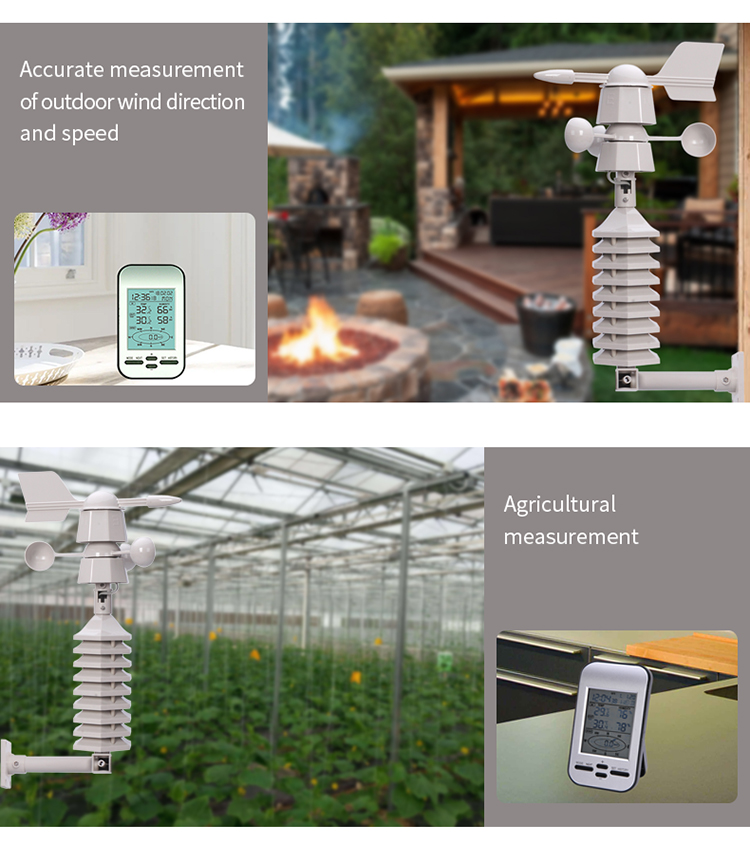Customized Support OEM Wireless Small Wind Direction Anemometer Temperature And Humidity Meter