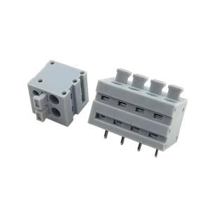 China HQ211V-2.54mm Pitch Screwless pcb spring terminal block on sale