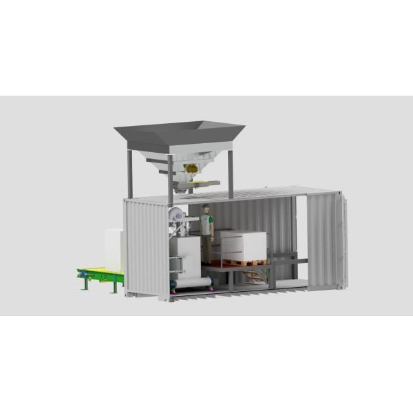 Palletising Wood Pellet Bagging Machine Scale Container Packing System