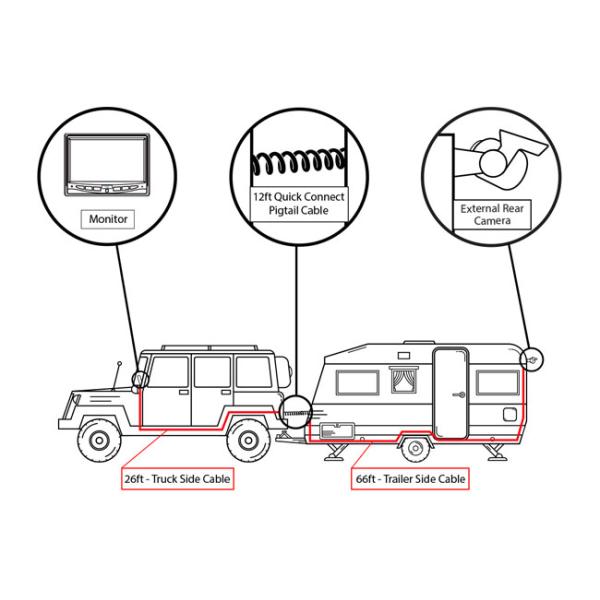 reverse camera mini din 8p cable Car Back Up Camera 8 PIN Slim Extension Cable Audio Video System