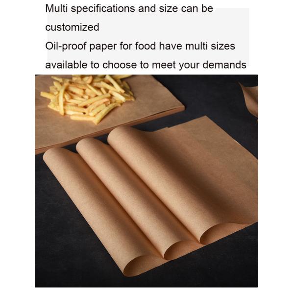 Straw Pulp Oil Proof Paper for Take Away Food Bakery Pizza Pad Barbecue French Fries