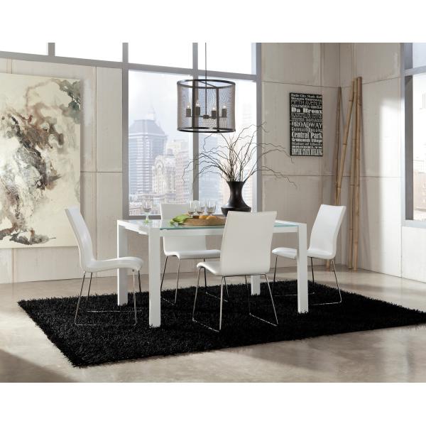 Practical Retractable Dining Table Modern Expandable Dining Table 90cm Width For Showroom