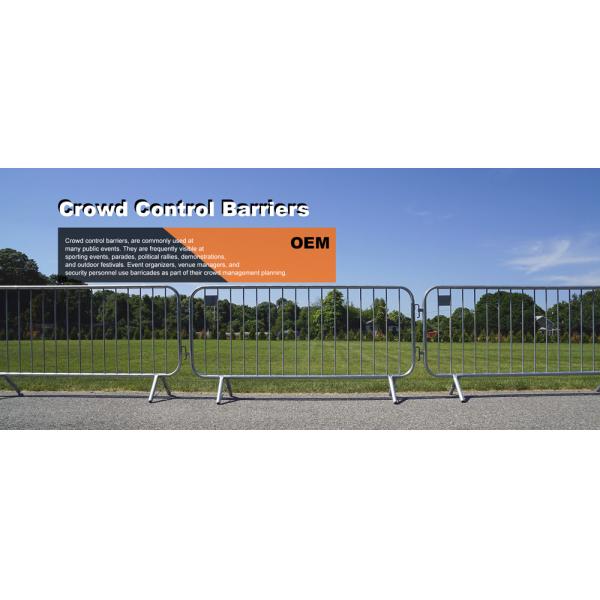 Portable road metal steel galvanized tube Crowd Control Barrier for construction