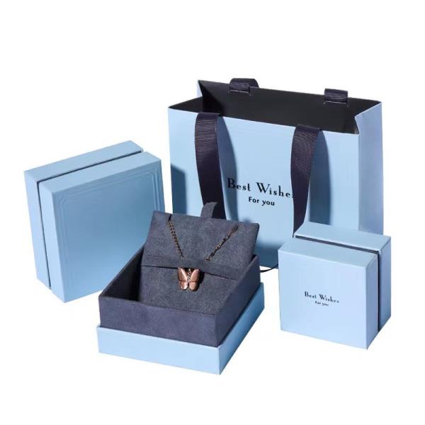 Rectangular Elegant Presentation Package for Cardboard Jewelry Necklaces Bracelets Rings Display Packaging Boxes